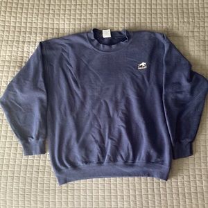 L Navy crew neck sweatshirt embroidered with Keeneland Race Course logo.